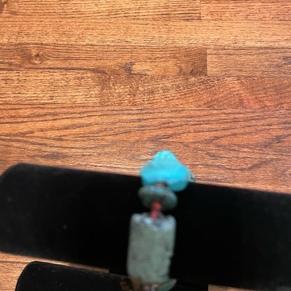 Turquoise and coral bracelet - Picture 7 of 7